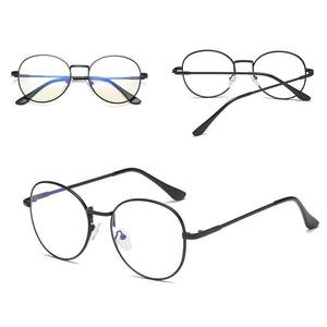 2023 Harajuku Metal Unisex Computer Round Frame Glasses men Women Rays Radiation Eyewear Frame Anti Blue Light Glasses