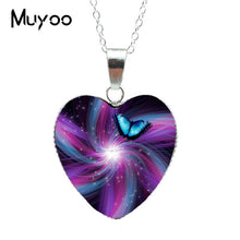 Load image into Gallery viewer, 2020 Purple Magic Butterfly Heart Jewelry Necklace Beautiful and Mysterious Butterfly Pendant Heart Necklace Jewerly