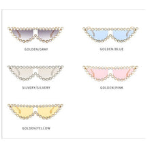 Carica l&#39;immagine nel visualizzatore di Gallery, 2023 Ladies  Rhinestone Cat Eye Sunglasses Women Brand Design Gold Metal Frame Glasses Small Cateye Sun Glasses UV400