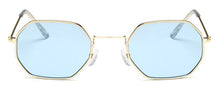 Load image into Gallery viewer, 2022 Ladies hexagon sunglasse  metal Women Brand Designer Fashion Rimless  Clear Ocean Lenses Sun Glasses  UV400