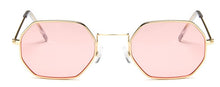 Load image into Gallery viewer, 2022 Ladies hexagon sunglasse  metal Women Brand Designer Fashion Rimless  Clear Ocean Lenses Sun Glasses  UV400