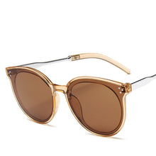 Load image into Gallery viewer, 2022 Latest model  trend ladies sunglasses round frame bright black  Korean glasses Latest model famous brand UV