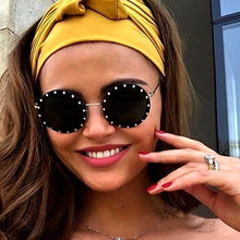 Load image into Gallery viewer, 2023  Round Women Sunglasses Crystal Rivet Designer Ladies Sun Glasses Classic Brand Designer Shades