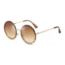 Load image into Gallery viewer, 2023  Round Women Sunglasses Crystal Rivet Designer Ladies Sun Glasses Classic Brand Designer Shades