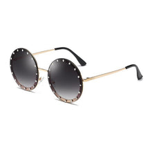 Load image into Gallery viewer, 2023  Round Women Sunglasses Crystal Rivet Designer Ladies Sun Glasses Classic Brand Designer Shades
