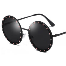 Load image into Gallery viewer, 2023  Round Women Sunglasses Crystal Rivet Designer Ladies Sun Glasses Classic Brand Designer Shades