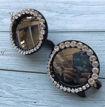 Load image into Gallery viewer, 2023 M16 Gorgeous Women Sunglasses Crystal Diamond Handmade Round Eyewear UV400 Mirror Lens Flower Design Summer Sun Glasses