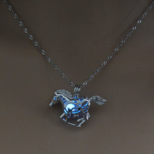 Load image into Gallery viewer, 2020 Moon Glowing Necklace Gem Charm Jewelry Silver Plated Women Halloween Pendant Hollow Luminous Stone Pendant Necklace Gifts