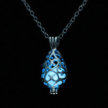 Load image into Gallery viewer, 2020 Moon Glowing Necklace Gem Charm Jewelry Silver Plated Women Halloween Pendant Hollow Luminous Stone Pendant Necklace Gifts