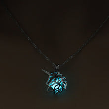 Load image into Gallery viewer, 2020 Moon Glowing Necklace Gem Charm Jewelry Silver Plated Women Halloween Pendant Hollow Luminous Stone Pendant Necklace Gifts