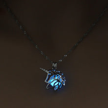 Load image into Gallery viewer, 2020 Moon Glowing Necklace Gem Charm Jewelry Silver Plated Women Halloween Pendant Hollow Luminous Stone Pendant Necklace Gifts