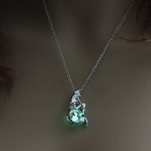 Load image into Gallery viewer, 2020 Moon Glowing Necklace Gem Charm Jewelry Silver Plated Women Halloween Pendant Hollow Luminous Stone Pendant Necklace Gifts