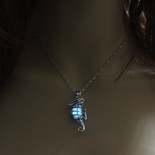 Load image into Gallery viewer, 2020 Moon Glowing Necklace Gem Charm Jewelry Silver Plated Women Halloween Pendant Hollow Luminous Stone Pendant Necklace Gifts