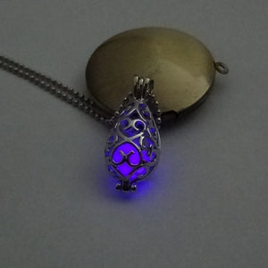 2020 Moon Glowing Necklace Gem Charm Jewelry Silver Plated Women Halloween Pendant Hollow Luminous Stone Pendant Necklace Gifts