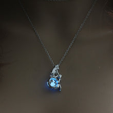 Load image into Gallery viewer, 2020 Moon Glowing Necklace Gem Charm Jewelry Silver Plated Women Halloween Pendant Hollow Luminous Stone Pendant Necklace Gifts