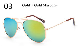 2023 Brand Children Goggle Girls Alloy Sunglasses Boys Girls Baby Child Classic Retro Cute Sun Glasses