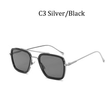 Carica l'immagine nel visualizzatore di Gallery, 2022 Tony Stark Flight Style Occhiali da sole da uomo Square Brand Design Occhiali da sole Oculos male lvvkee