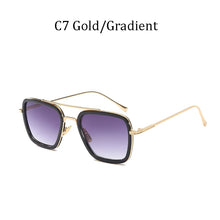 Carica l'immagine nel visualizzatore di Gallery, 2022 Tony Stark Flight Style Occhiali da sole da uomo Square Brand Design Occhiali da sole Oculos male lvvkee