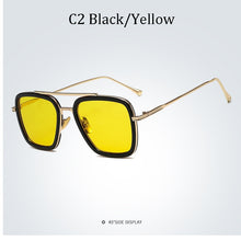 Carica l'immagine nel visualizzatore di Gallery, 2022 Tony Stark Flight Style Occhiali da sole da uomo Square Brand Design Occhiali da sole Oculos male lvvkee