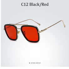 Carica l'immagine nel visualizzatore di Gallery, 2022 Tony Stark Flight Style Occhiali da sole da uomo Square Brand Design Occhiali da sole Oculos male lvvkee