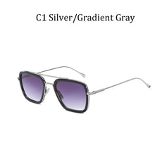 Carica l'immagine nel visualizzatore di Gallery, 2022 Tony Stark Flight Style Occhiali da sole da uomo Square Brand Design Occhiali da sole Oculos male lvvkee