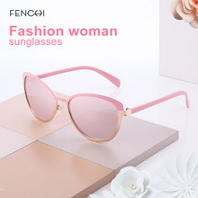 Load image into Gallery viewer, 2023  Cat Eye Sunglasses Women Elegant Pink White Gradient Driving Glasses Vintage  Brand Designer Zonnebril Dames
