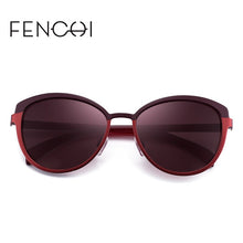 Load image into Gallery viewer, 2023  Cat Eye Sunglasses Women Elegant Pink White Gradient Driving Glasses Vintage  Brand Designer Zonnebril Dames