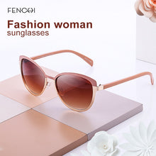 Load image into Gallery viewer, 2023  Cat Eye Sunglasses Women Elegant Pink White Gradient Driving Glasses Vintage  Brand Designer Zonnebril Dames