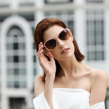 Load image into Gallery viewer, 2023  Cat Eye Sunglasses Women Elegant Pink White Gradient Driving Glasses Vintage  Brand Designer Zonnebril Dames