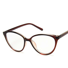 Carica l&#39;immagine nel visualizzatore di Gallery, College Style Cat Eye Eyeglasses Frame Eye Glasses Frames For Women Clear Lens Fake/Transparent Glasses Frame