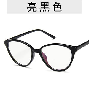 College Style Cat Eye Eyeglasses Frame Eye Glasses Frames For Women Clear Lens Fake/Transparent Glasses Frame