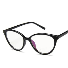 Carica l&#39;immagine nel visualizzatore di Gallery, College Style Cat Eye Eyeglasses Frame Eye Glasses Frames For Women Clear Lens Fake/Transparent Glasses Frame