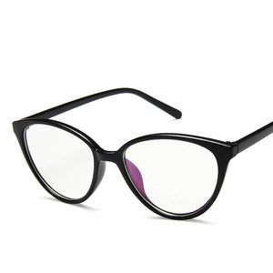 College Style Cat Eye Eyeglasses Frame Eye Glasses Frames For Women Clear Lens Fake/Transparent Glasses Frame