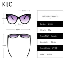 Carica l'immagine nel visualizzatore di Gallery, 2023 Designer di marca Tom Cat Eye Occhiali da sole Donna Montatura oversize Occhiali da sole vintage oculos de sol UV400