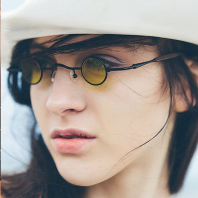 2023 Gothic Steampunk Tiny Round Sunglasses Women Men Brand Design Small Frame Vintage Sun Glasses UV400