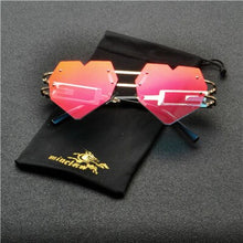 Load image into Gallery viewer, 2023 Love Heart Cat Sunglasses Women Brand Designer Vintage Small Pink Sun Glasses clear lens sunglasses Shades FML