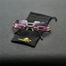 Load image into Gallery viewer, 2023 Love Heart Cat Sunglasses Women Brand Designer Vintage Small Pink Sun Glasses clear lens sunglasses Shades FML