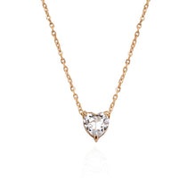 Carica l&#39;immagine nel visualizzatore di Gallery, 2020 New Female Fashion Crystal Heart Necklace Pendant  Short Gold Chain Necklace Pendant Necklace Charm Gifts girlfriends