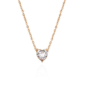 2020 New Female Fashion Crystal Heart Necklace Pendant  Short Gold Chain Necklace Pendant Necklace Charm Gifts girlfriends