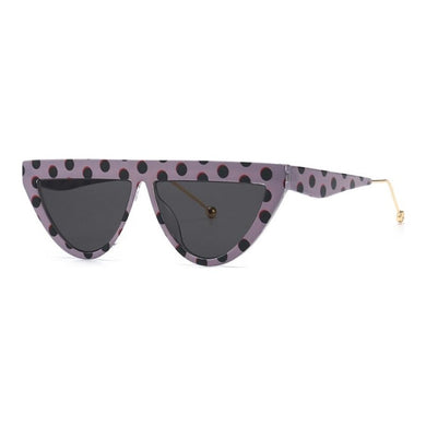 2023 Triangle Sunglasses Black Dots Women Flat Top Gradient Sun Glasses Female Style Sexy Ladies Frame Shades Uv400