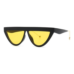 2023 Triangle Sunglasses Black Dots Women Flat Top Gradient Sun Glasses Female Style Sexy Ladies Frame Shades Uv400