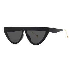 2023 Triangle Sunglasses Black Dots Women Flat Top Gradient Sun Glasses Female Style Sexy Ladies Frame Shades Uv400