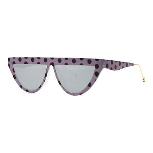 2023 Triangle Sunglasses Black Dots Women Flat Top Gradient Sun Glasses Female Style Sexy Ladies Frame Shades Uv400
