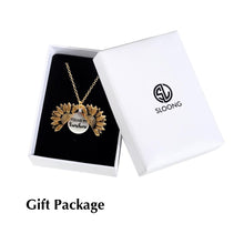 Load image into Gallery viewer, 2020 New Women Gold Necklace You are my sunshine Open Locket Sunflower Pendant Necklace Men Gifts