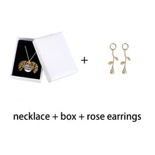 Load image into Gallery viewer, 2020 New Women Gold Necklace You are my sunshine Open Locket Sunflower Pendant Necklace Men Gifts