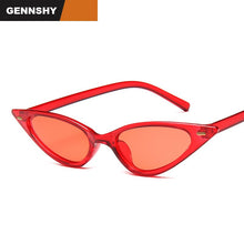 Load image into Gallery viewer, 2023 Cat Eye Sunglasses Men Small Triangle Eyeglasses With Rivet Transparent Plastic Glasses Ocean Lenses gafas de sol