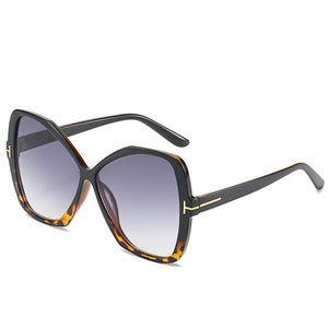 2023 Oversized Gradient Butterfly Sunglasses Women's Brand Designer T Frame Sunglasses Personality  Sun Glasses UV400