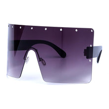 Carica l&#39;immagine nel visualizzatore di Gallery, 2023 Oversized Women Gradient Sunglasses Luxulry Brand Crystal Blue Purple Rimless Square Female Sun Glasses Shades UV400