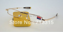 Load image into Gallery viewer, 2023 Reading Glasses Steel Case Slim Narrow Portable Folding Golden Metal Frame Reading Glasses+1 +1.5 +2 +2.5 +3 +3.5 +4 +1