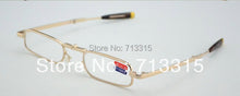 Load image into Gallery viewer, 2023 Reading Glasses Steel Case Slim Narrow Portable Folding Golden Metal Frame Reading Glasses+1 +1.5 +2 +2.5 +3 +3.5 +4 +1
